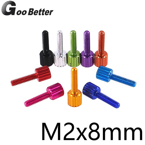 M2x8mm knurled thumb - m2x8mm,