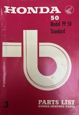 HONDA MODEL PF 50 STANDARD PARTS MANUAL 1972