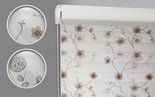 Premium Window Roller Blinds Aluminum Floral Print Zebra Vision Made To Measure