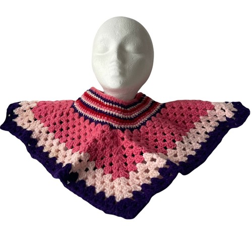 Vintage crochet cape - vintage,