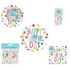 Spotty Birthday Party Plates