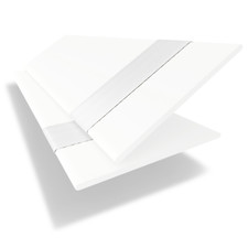 White faux wood - white, taped