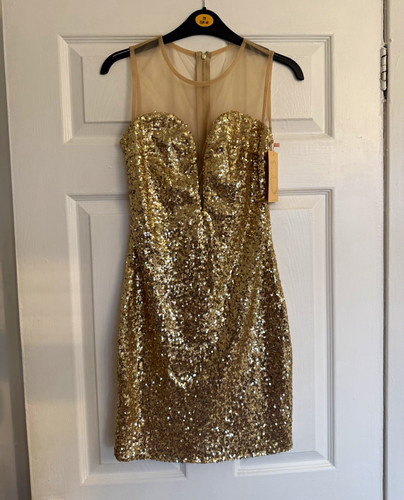 Eva lola apricot gold sequin - eva, apricot/gold