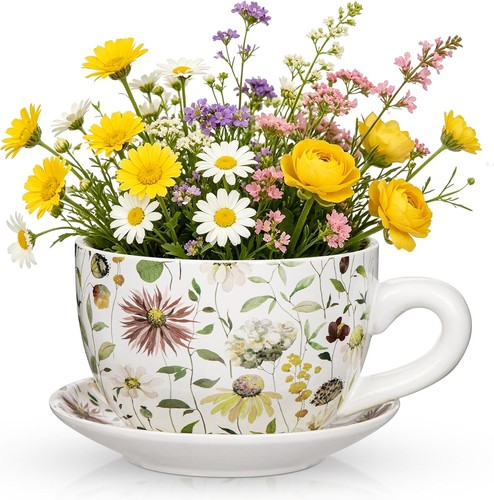 Ceramic plant pot with - ceramic,
