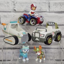 Paw Patrol Ryder Everest And Tracker Vehicle And Figure Bundle Jeep Snow Mobile