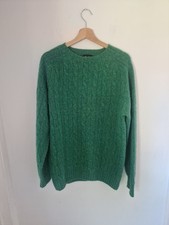 Drake's | Cable Knit Jumper | Green |  XL | New