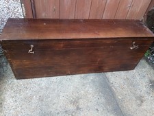 vintage wooden telephone/battery box   75 cm long