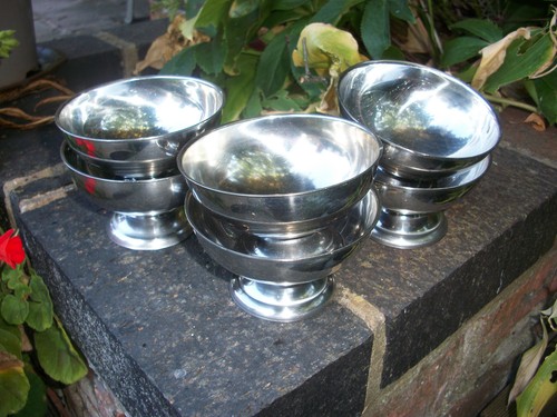 Six matching vintage stainless - six,