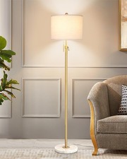 Gold Floor Lamp Living Room Modern Floor Standing with Lampshade 3 Colours
