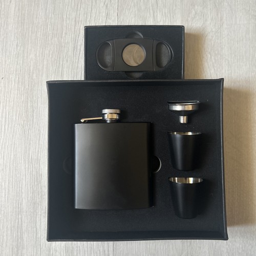 Black hip flask - hip, set