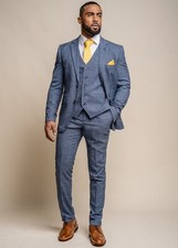 Men's Cavani Blue Tweed Check