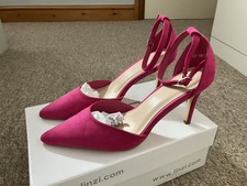 Linzi Women’s Fuchsia (Pink) Suede You Heel Size 6