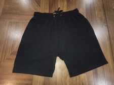 Primark Sweat Shorts Sz Medium Elastic Waist Pockets Black Mens