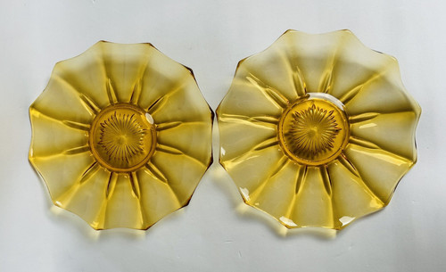 Pair amber retro - amber,