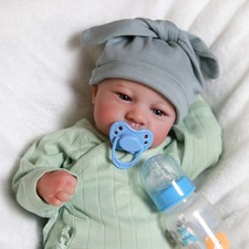 Real Life Reborn Baby Dolls Newborn Boy Realistic Vinyl Silicone Doll Xmas Gift