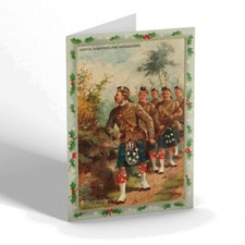 CHRISTMAS CARD Vintage Military - Argyll & Sutherland Highlanders, A Patrol