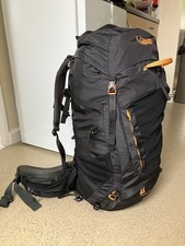Lowe Alpine Axiom Manaslu 65:75L Backpack Hiking Rucksack Black & Orange