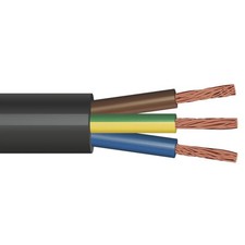 Time Flexible Cable 3-Core 2183Y Black PVC Sheathed Indoor 0.75mm² 25m Drum