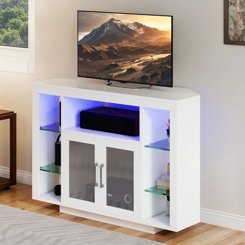 White corner unit - white, tv