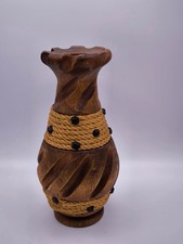 Rustic Boho Wooden Vase –