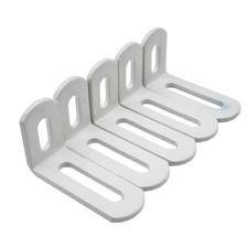 10 PCS White Slotted L Bracket