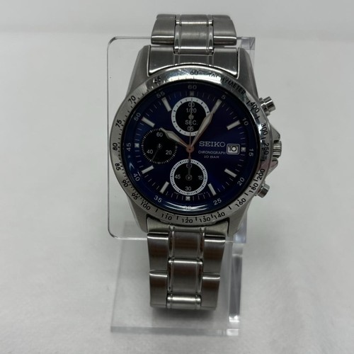 792482 seiko chronograph blue - chronograph,