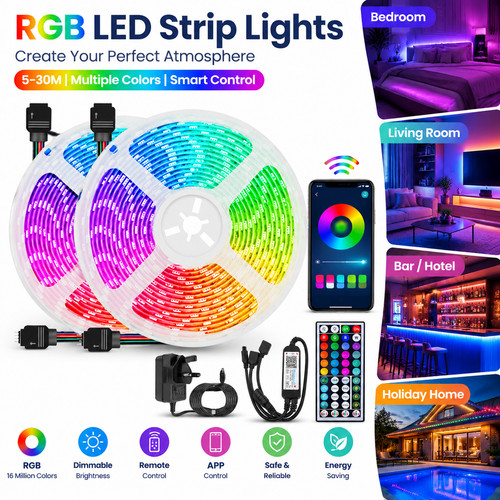 10m rgb led strip lights - 1-10m,