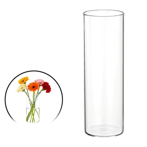 Clear cylinder vases inch - cylinder, 6