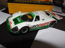 SCALEXTRIC JAGUAR Le Mans CAR Complete - With Lights + New Rear Tyres !