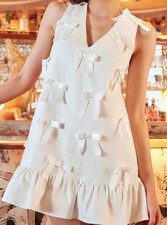 sister jane white bow detailed