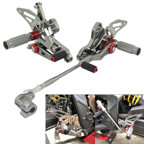 Grey adjustable rearset - grey,