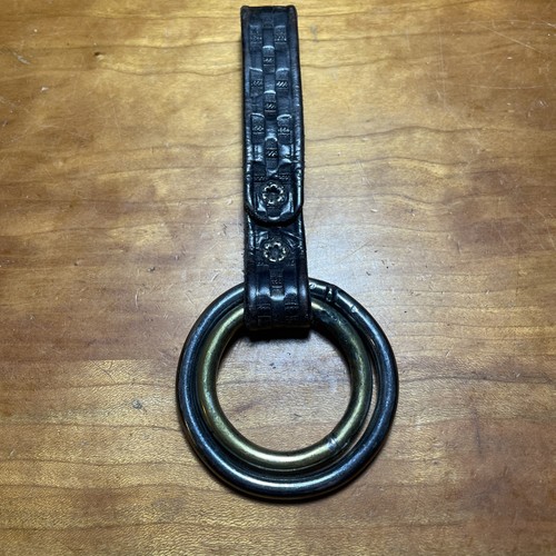 Vintage leather police baton - police,