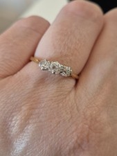 18ct Gold Diamond Trilogy Ring
