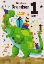 GRANDSON 1ST BIRTHDAY GREETING