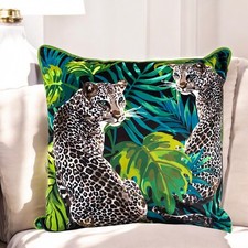 Leopard Jungle Velvet Cushion