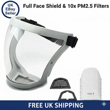 Full Face Shield Mask Transparent Safety Visor Anti-Fog Dust Windproof Cover