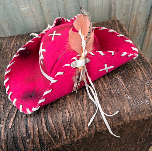 Pink distressed tricorn pirate - pink,