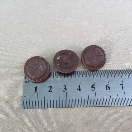 Leather look football buttons - leather,