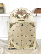 Antique Georgian 18th Century Grandfather Clock Face Shabby Condition