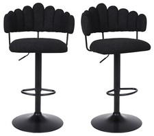 SET OF 2 BLACK PLUSH BAR