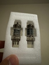 PHILIPS ECG JAN 6189 6189W 12AU7 ECC82 RING GETTER COPPER LADDER TUBES VALVES