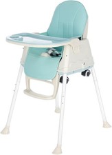 3-in-1 Convertible Baby High Chair with Adjustable Height | Dishwasher-Safe Tra