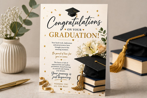 Graduation card - a5,
