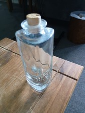 Heart Shaped Clear Glass Corked Bottle 17cm High