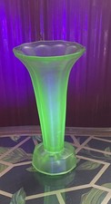 Art Deco Uranium Glass Frog /Epergne 