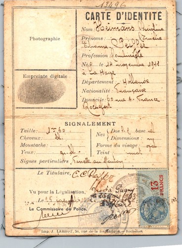 1942 french card german - french,