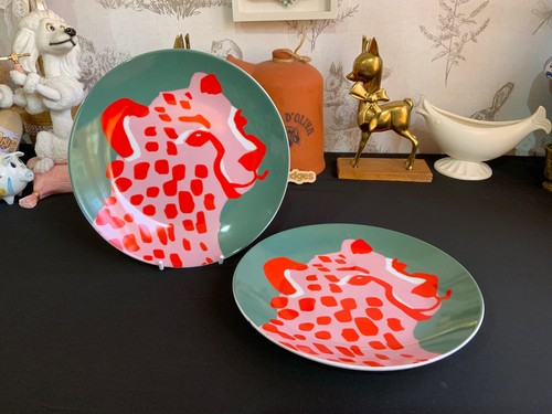 Pair pink and green - green, cheetah