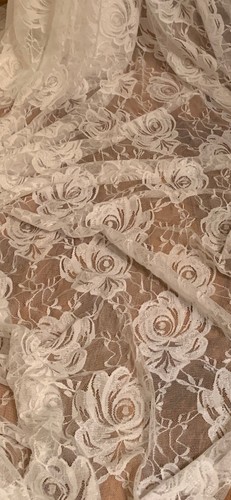 Ivory floral lace - lace, fabric