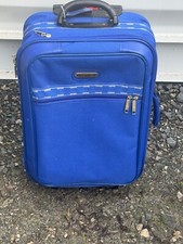 Premier Blue Travel Two Wheeled Suit Case Telescopic Handle