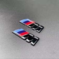 BMW M Sport High Gloss Black OEM+ Side Wing Badge Emblem 45x15mm 2x Pair